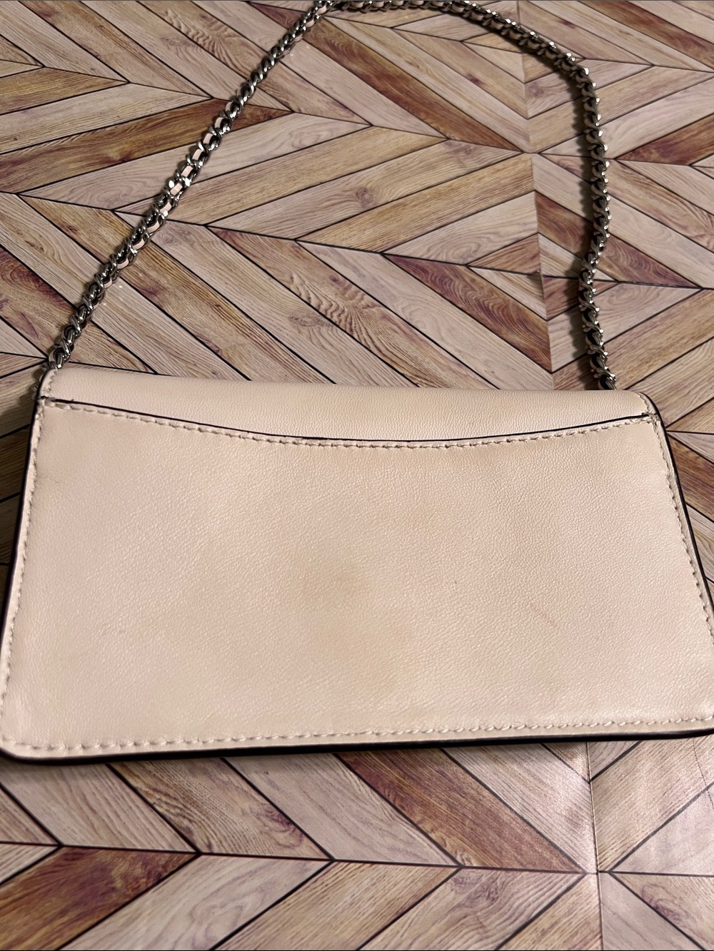 Ralph Lauren mini Neutral Cream Leather Chain Shoulder crossbody Bag - Picture 4 of 7